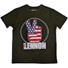 Album artwork for Unisex T-Shirt Peace Fingers US Flag by John Lennon