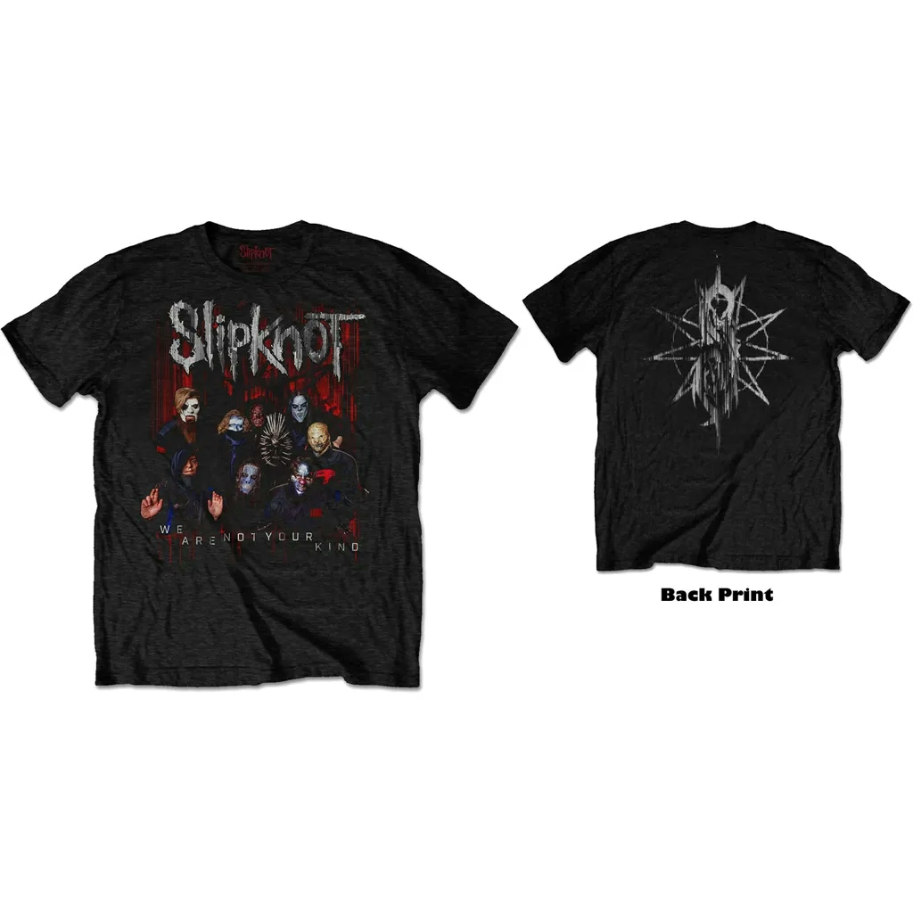 Album artwork for Unisex T-Shirt WANYK Group Photo Back Print by Slipknot