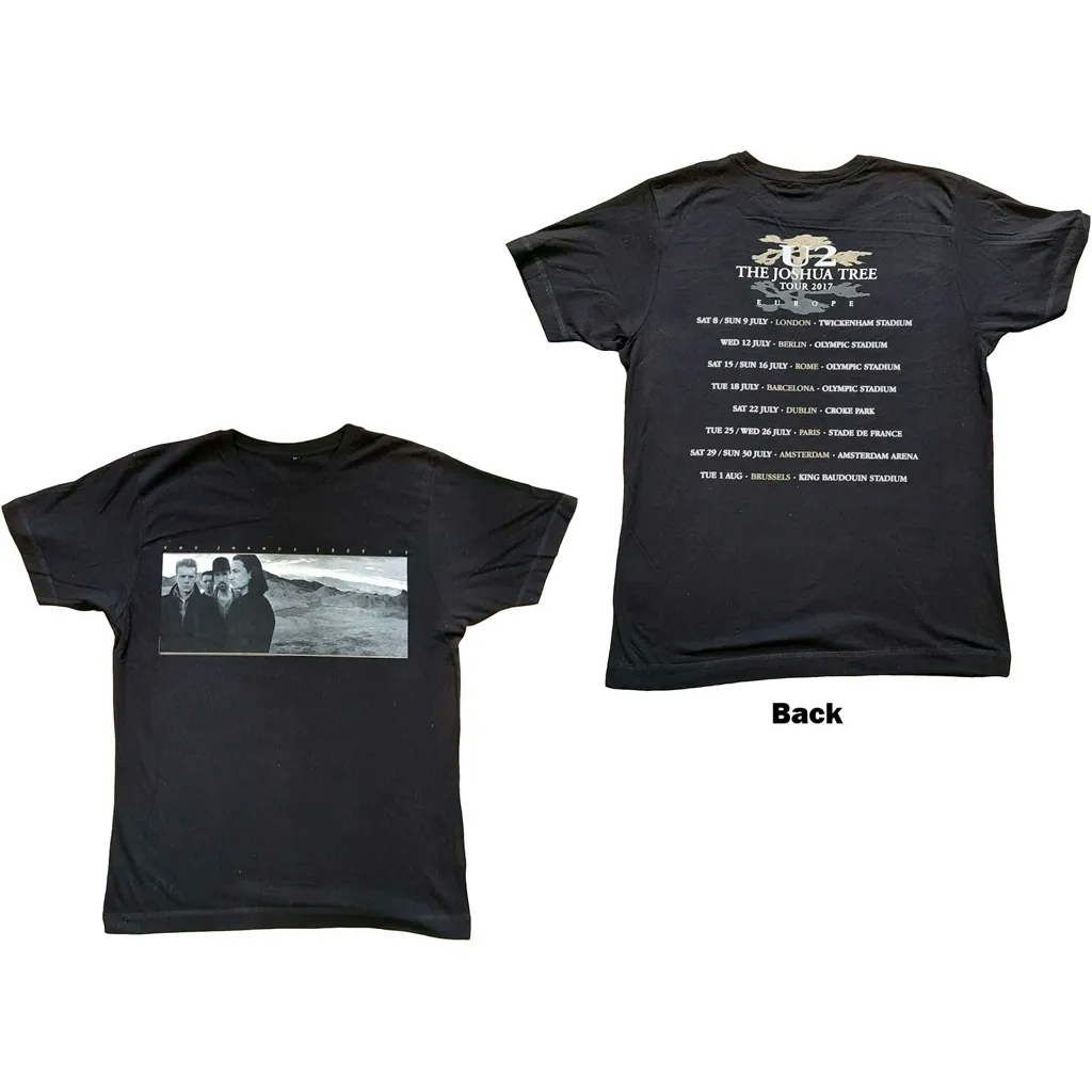 Album artwork for Unisex T-Shirt Joshua Tree Photo Back Print by U2