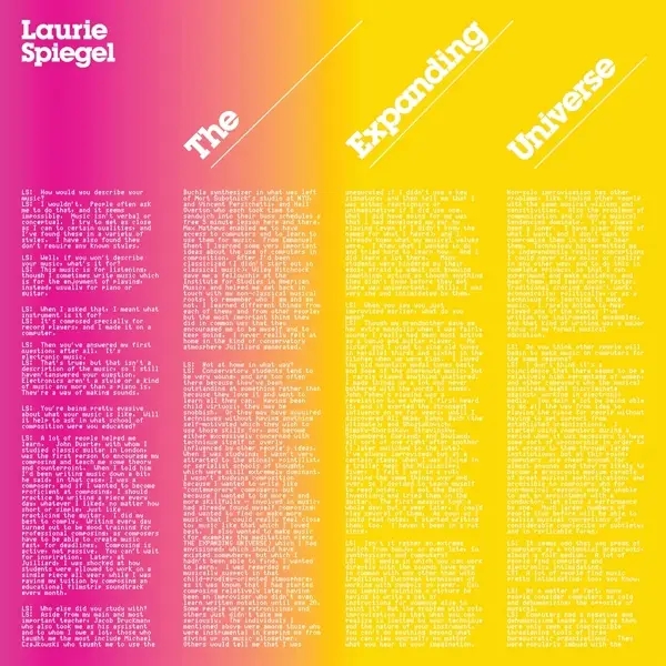 Album artwork for The Expanding Universe by Laurie Spiegel