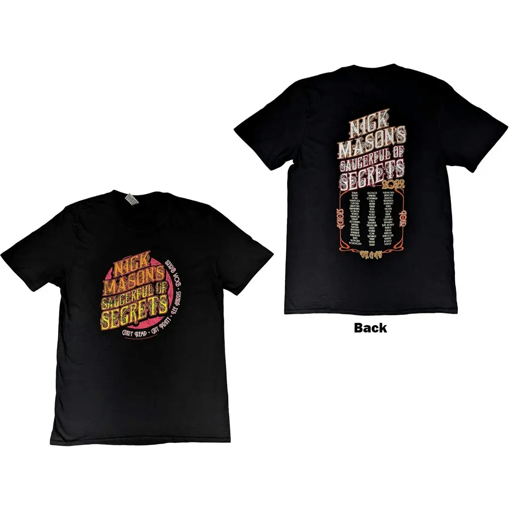 Album artwork for Nick Mason's Saucerful of Secrets Unisex T-Shirt: Echoes European Tour 2022 (Back Print & Ex-Tour)  Echoes European Tour 2022 Short Sleeves by Nick Mason's Saucerful of Secrets