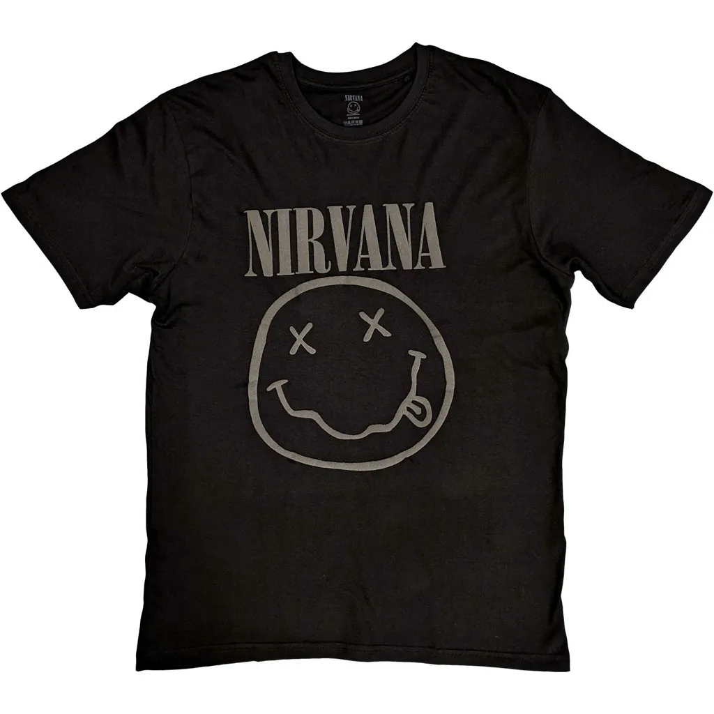 Album artwork for Unisex Hi-Build T-Shirt Black Smiley Hi-Build by Nirvana