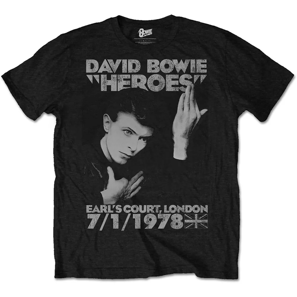 Album artwork for Unisex T-Shirt Heroes Earls Court by David Bowie