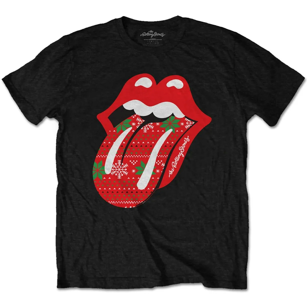 Album artwork for Unisex T-Shirt Christmas Tongue by The Rolling Stones