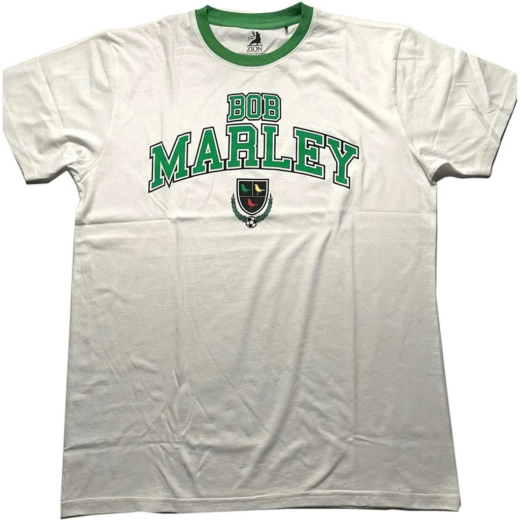 Album artwork for Unisex Ringer T-Shirt Collegiate Crest by Bob Marley