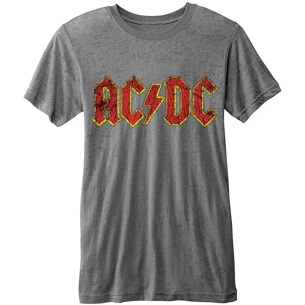 Album artwork for AC/DC Unisex T-Shirt: Classic Logo (Burnout)  Classic Logo Short Sleeves by AC/DC
