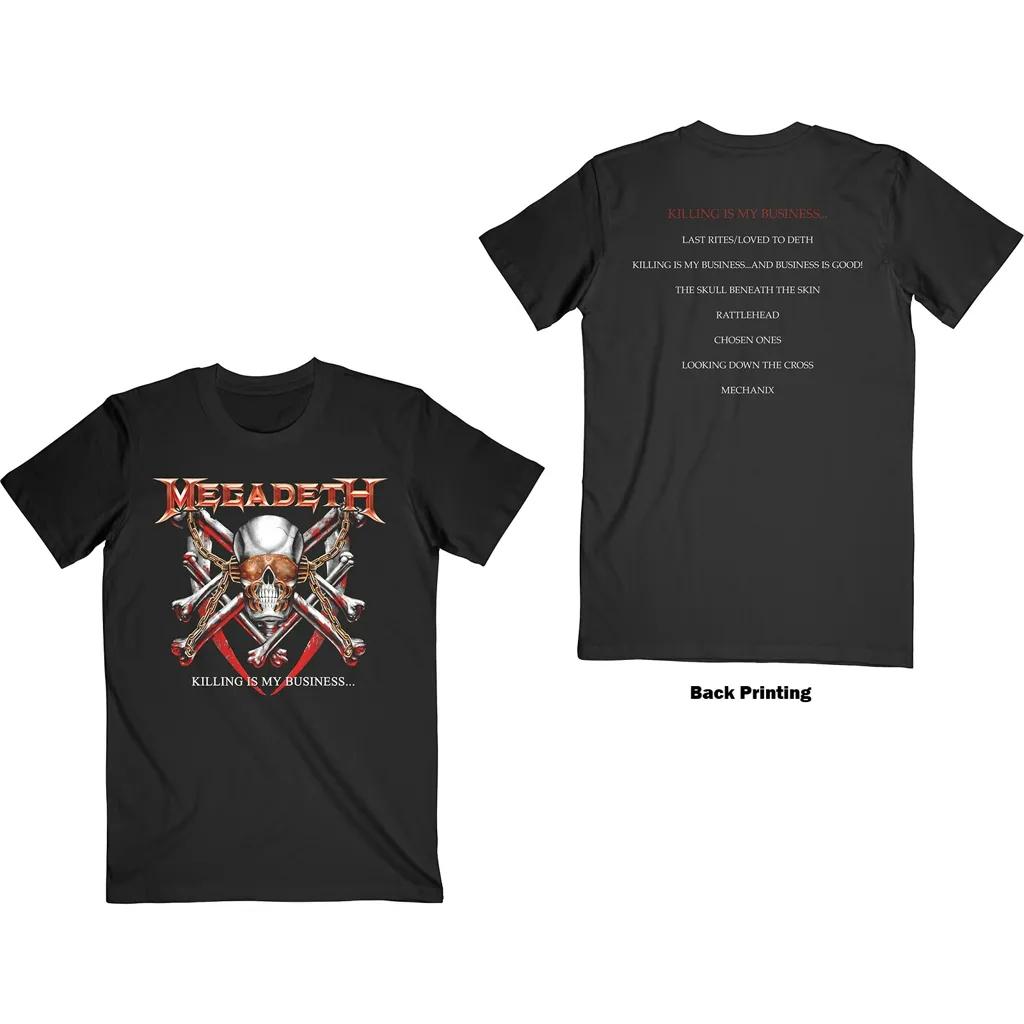 Album artwork for Unisex T-Shirt Killing Is My Business Back Print by Megadeth