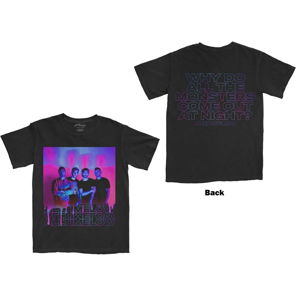 Album artwork for Unisex T-Shirt Blurry Monster Back Print by All Time Low