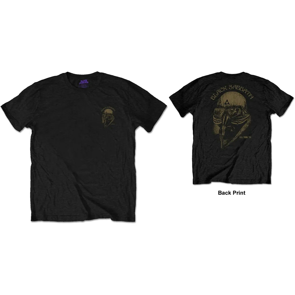 Album artwork for Unisex T-Shirt US Tour 78 Back Print by Black Sabbath