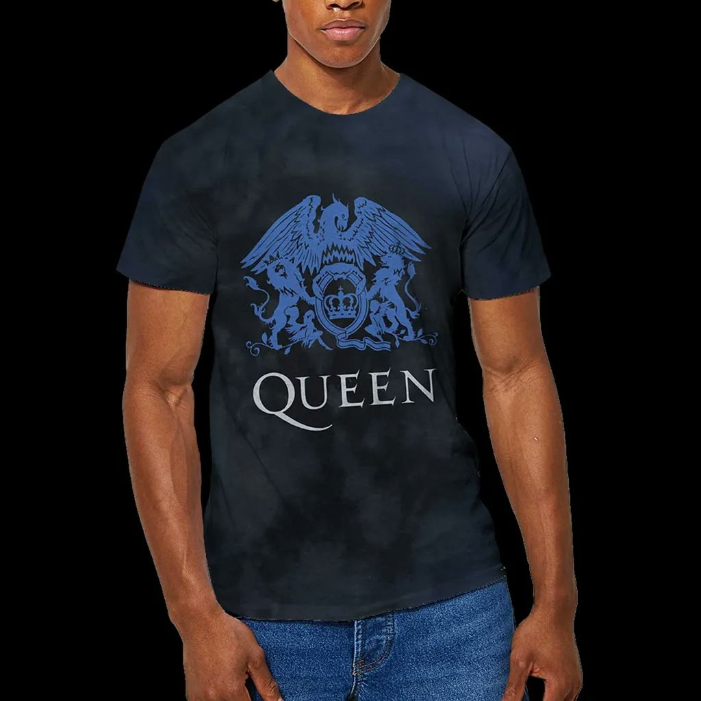 Album artwork for Unisex T-Shirt Blue Crest Dip Dye, Dye Wash by Queen
