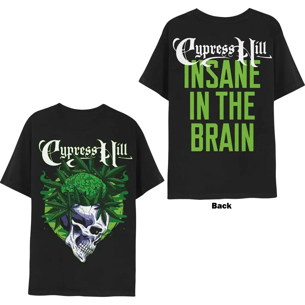 Album artwork for Cypress Hill Unisex T-Shirt: Insane In The Brain (Back Print)  Insane In The Brain Short Sleeves by Cypress Hill