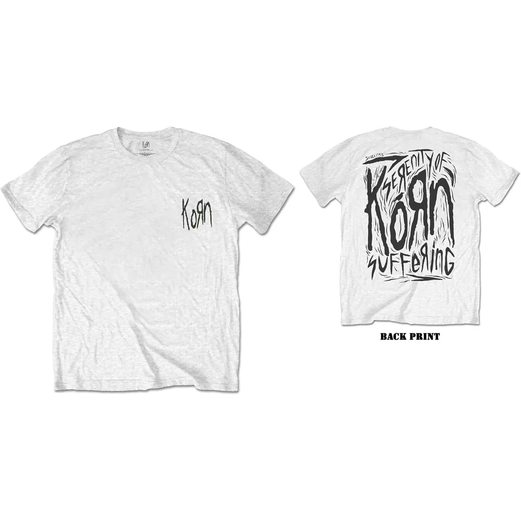Album artwork for Unisex T-Shirt Scratched Type Back Print by Korn