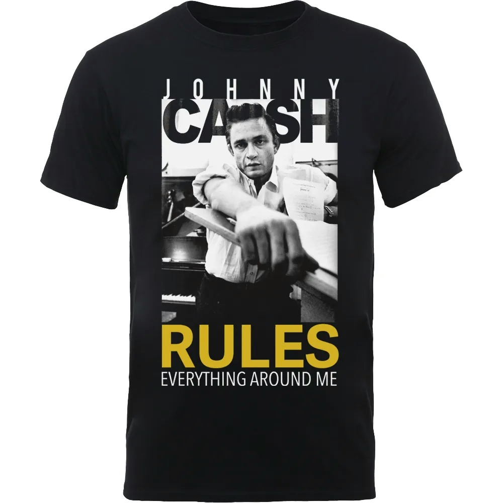 Album artwork for Unisex T-Shirt Rules Everything by Johnny Cash