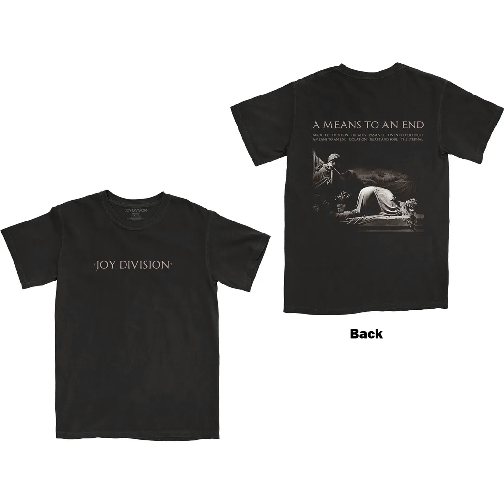 Album artwork for Unisex T-Shirt A Means To An End Back Print by Joy Division