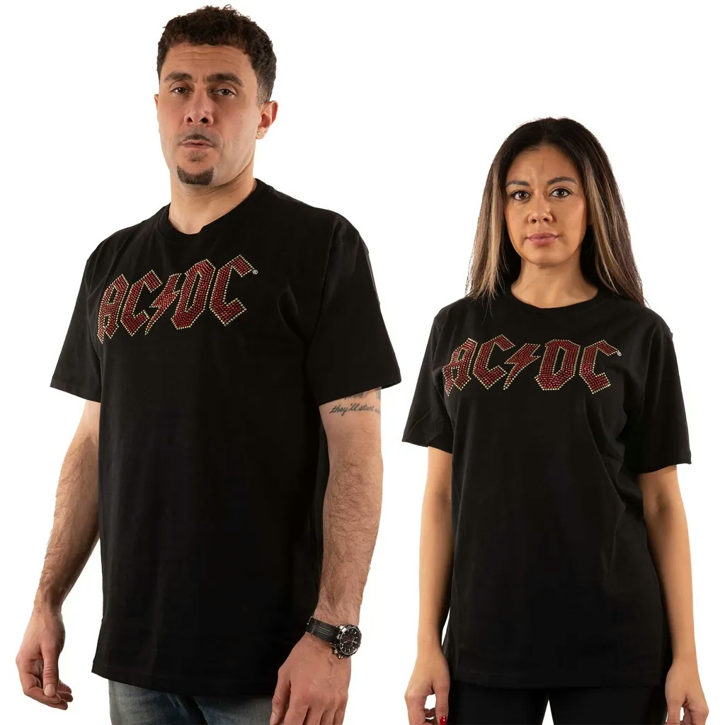 Album artwork for Unisex Embellished T-Shirt Full Colour Logo Diamante, Embellished, Crystals, Rhinestones by AC/DC