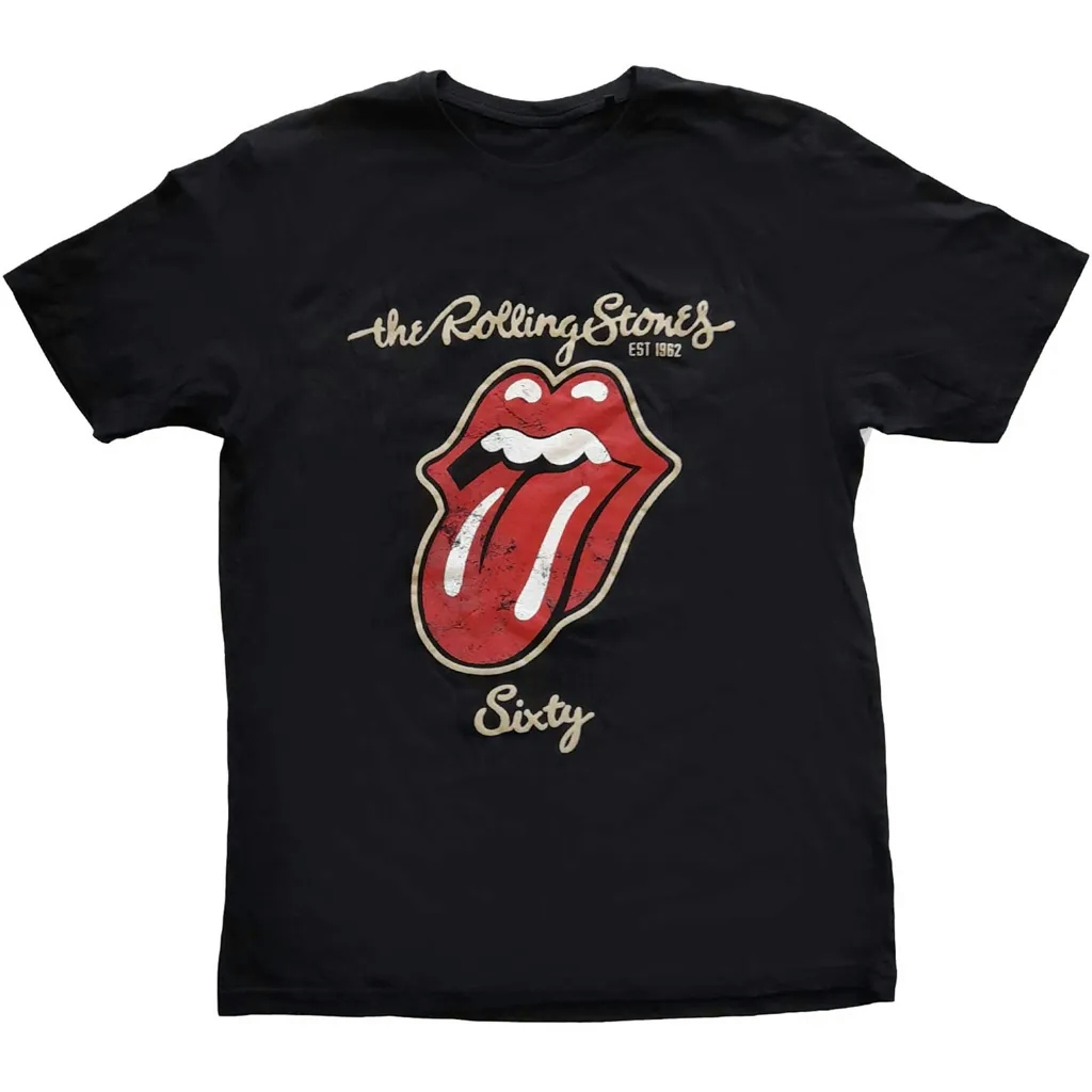 Album artwork for Unisex T-Shirt Sixty Plastered Tongue Suede Applique by The Rolling Stones