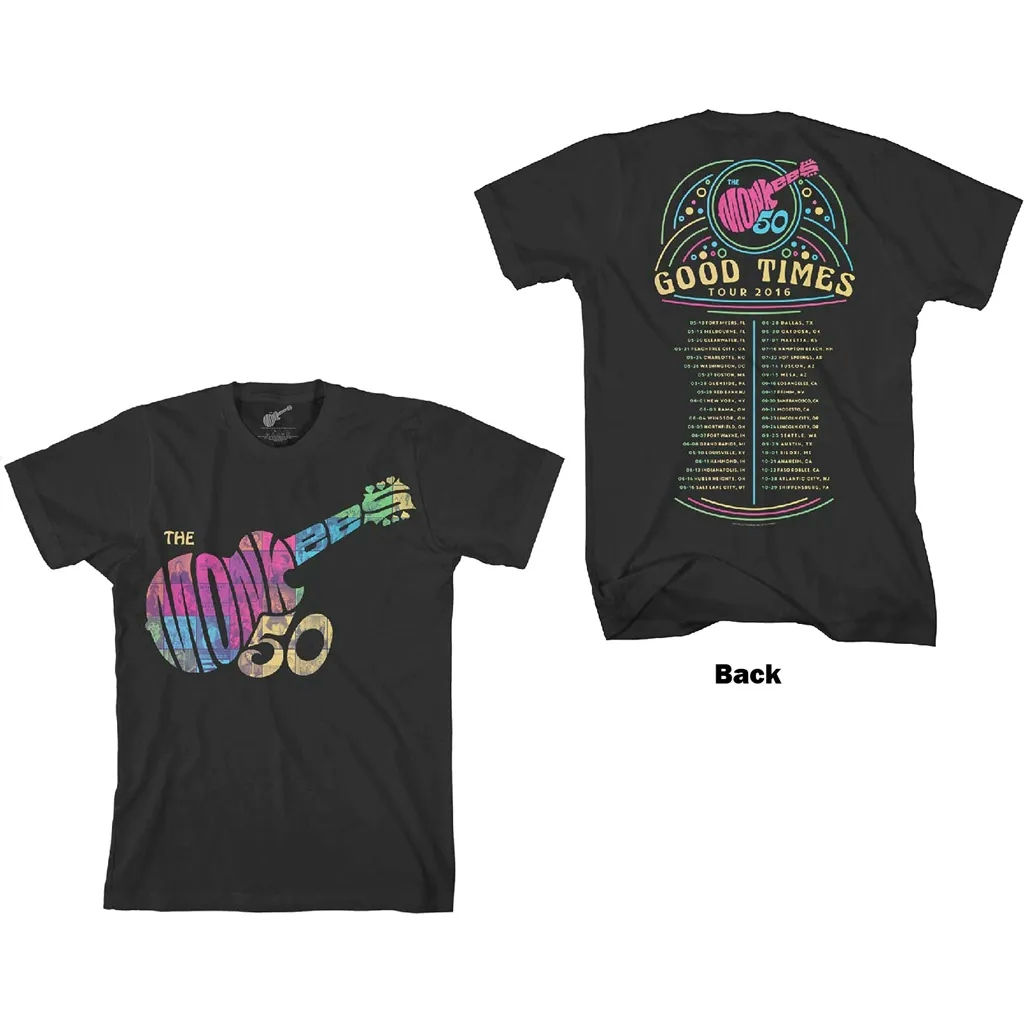 Album artwork for Unisex T-Shirt Guitar Discography Back Print by The Monkees