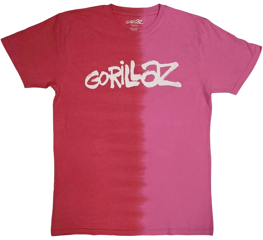 Album artwork for Unisex T-Shirt Two-Tone Brush Logo Dye Wash by Gorillaz