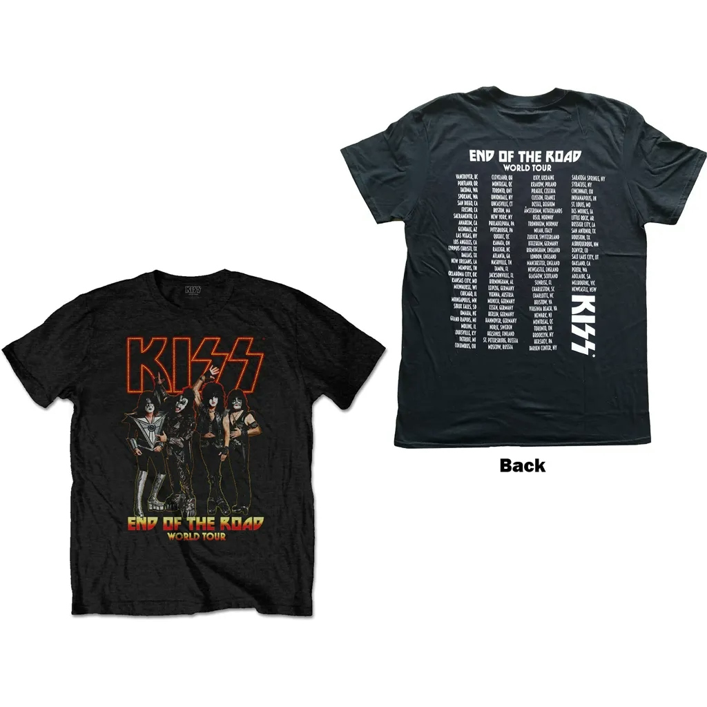 Album artwork for Unisex T-Shirt End Of The Road Tour Back Print by KISS