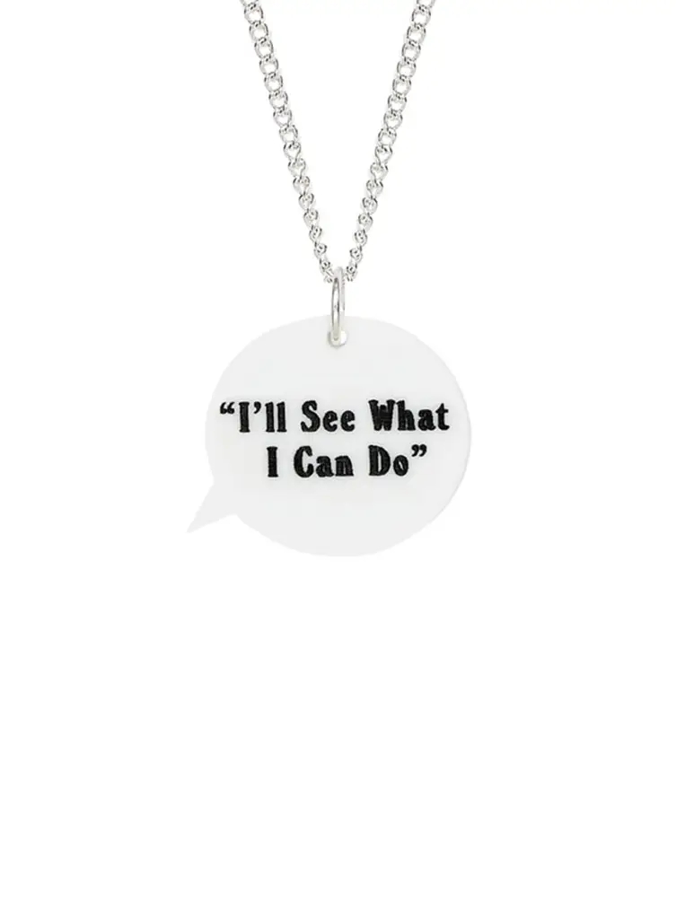 Album artwork for Speech Bubble Necklace- I'll See What I Can Do by Tatty Devine, Pulp