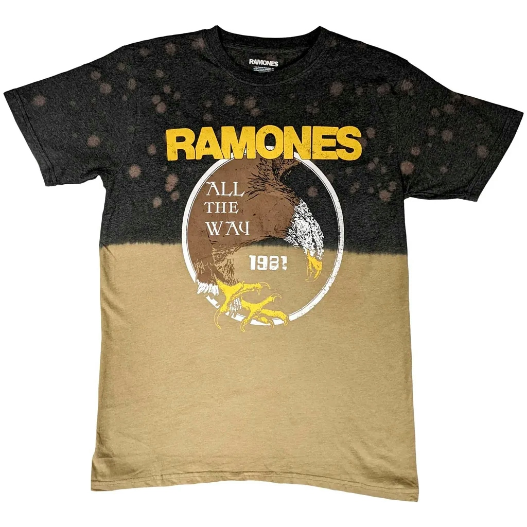 Album artwork for Unisex T-Shirt All The Way Dip Dye, Dye Wash by Ramones