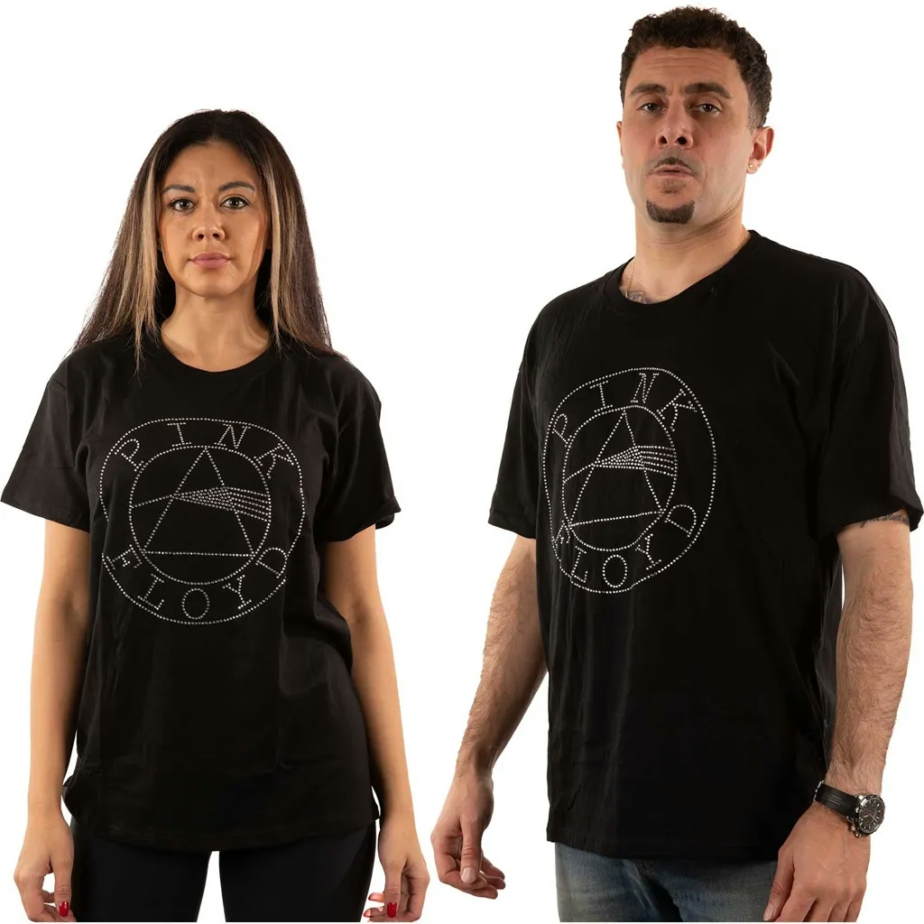 Album artwork for Unisex Embellished T-Shirt Circle Logo Diamante, Embellished, Crystals, Rhinestones by Pink Floyd