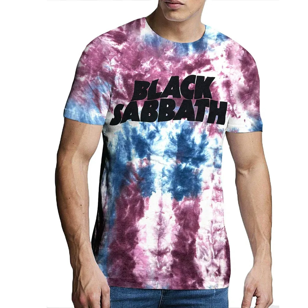 Album artwork for Album artwork for Unisex T-Shirt Wavy Logo Dye Wash by Black Sabbath by Unisex T-Shirt Wavy Logo Dye Wash - Black Sabbath