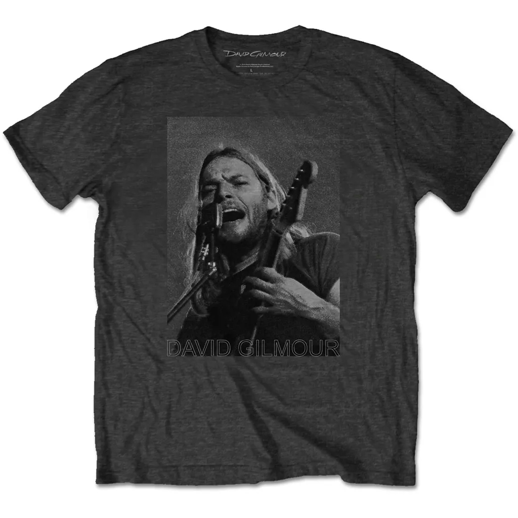 Album artwork for Unisex T-Shirt On Microphone Half-tone by David Gilmour