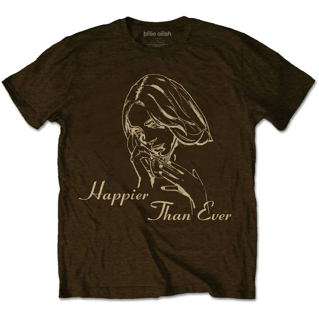 Album artwork for Unisex T-Shirt Happier Than Ever by Billie Eilish
