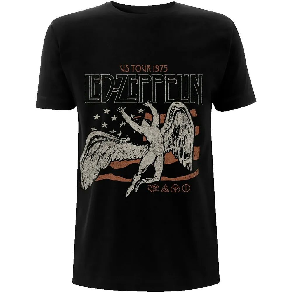 Album artwork for Unisex T-Shirt US 1975 Tour Flag by Led Zeppelin