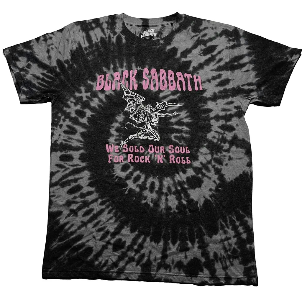 Album artwork for Unisex T-Shirt We Sold Our Soul For Rock N' Roll Dye Wash, Tie Dye by Black Sabbath