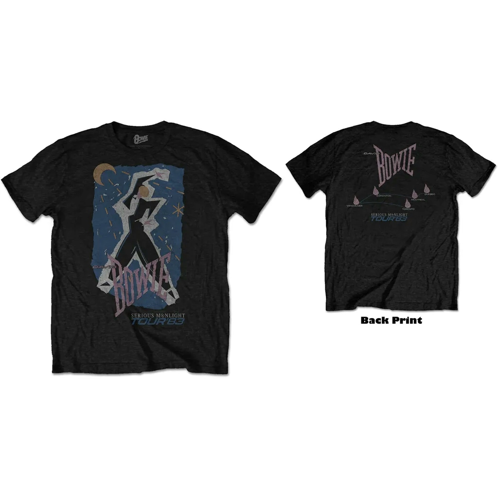 Album artwork for Unisex T-Shirt 83' Tour Back Print by David Bowie