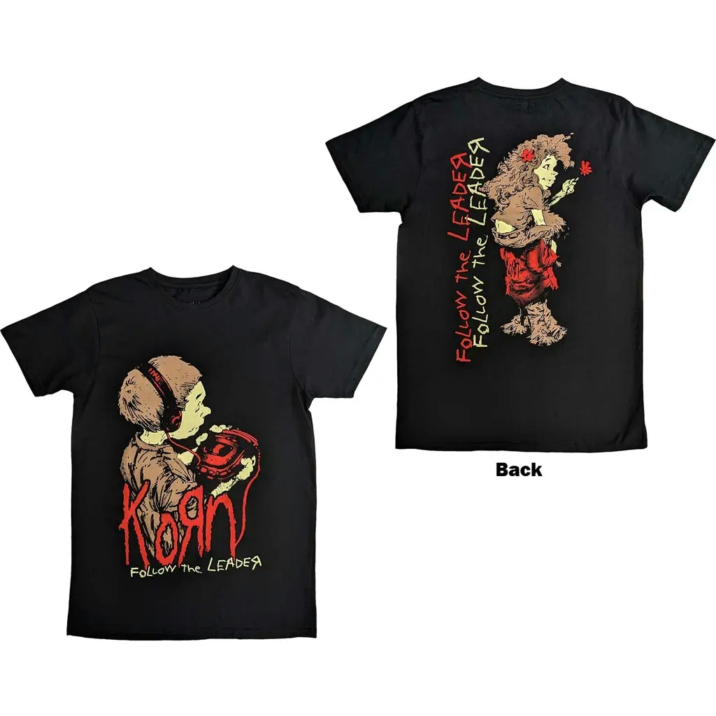 Album artwork for Korn Unisex T-Shirt: Follow The Leader (Back Print)  Follow The Leader Short Sleeves by Korn