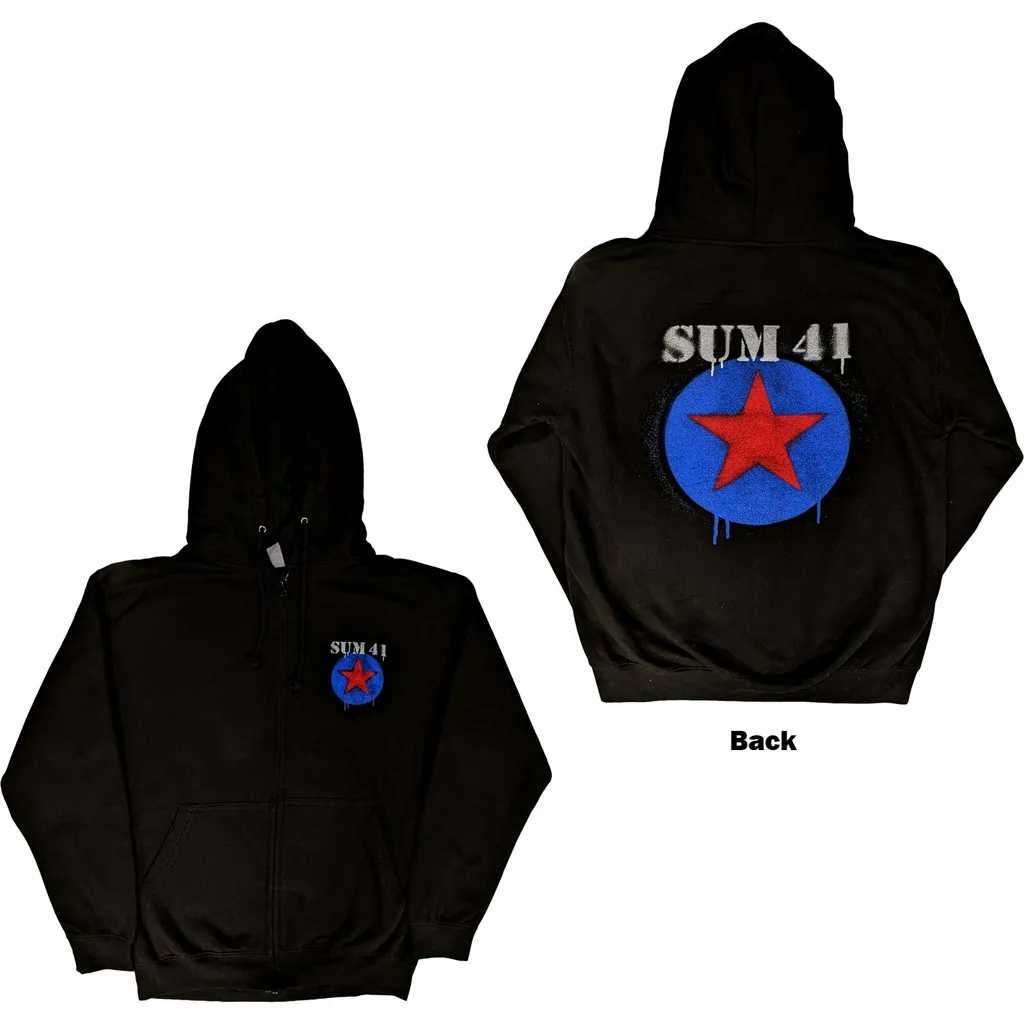 Album artwork for Unisex Zipped Hoodie Star Logo Back Print by Sum 41