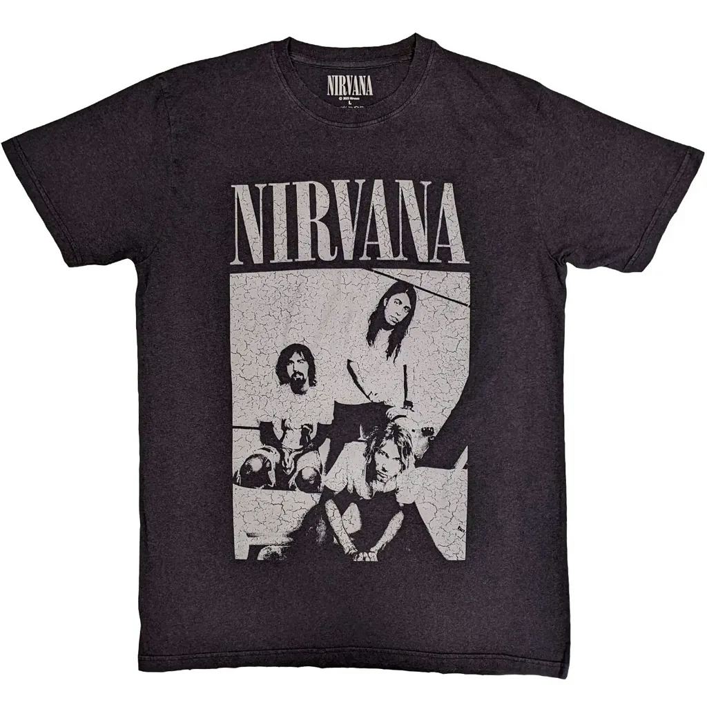 Album artwork for Unisex T-Shirt Sitting Distressed, Black Pigment Dye-Wash by Nirvana
