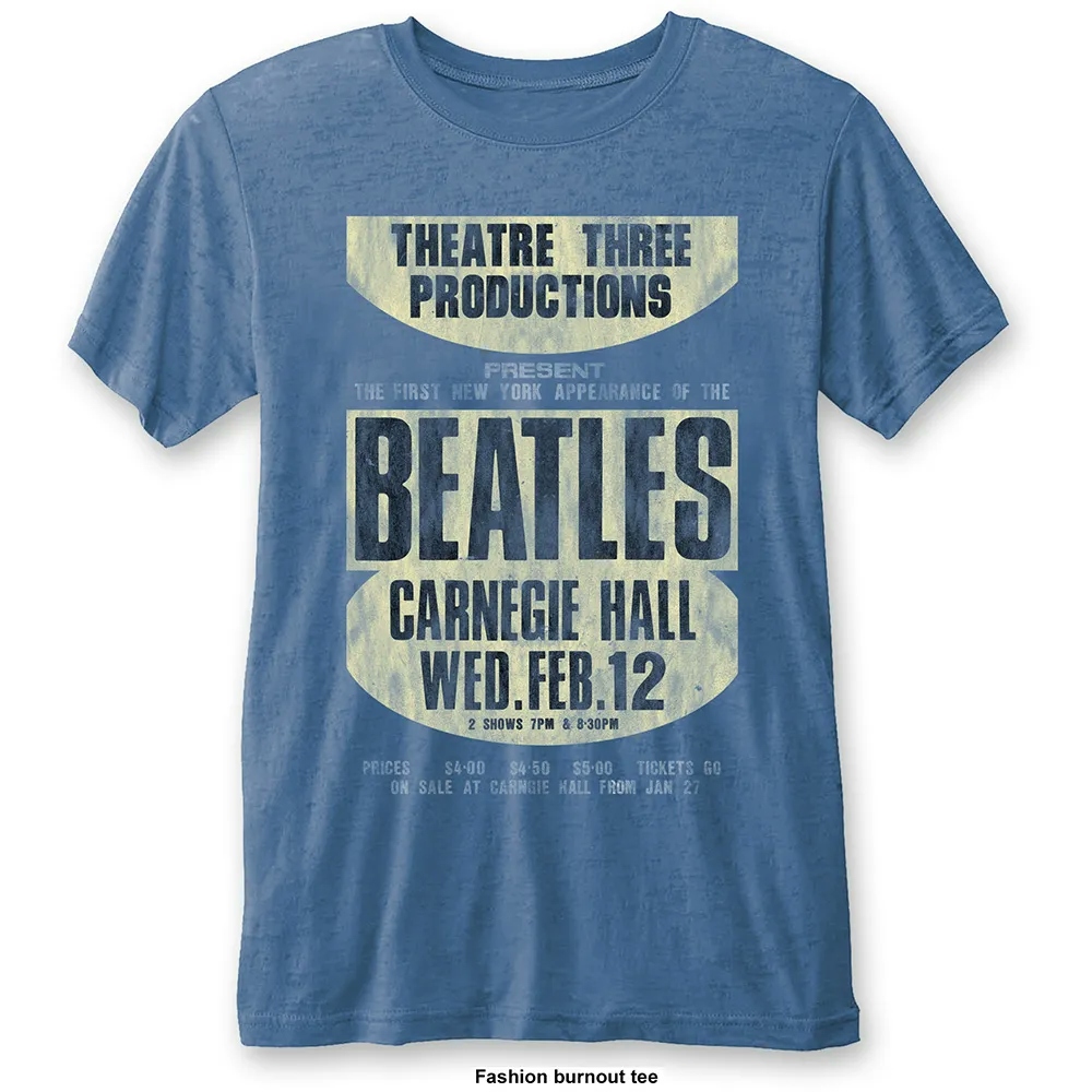 Album artwork for Unisex T-Shirt Carnegie Hall Burnout by The Beatles