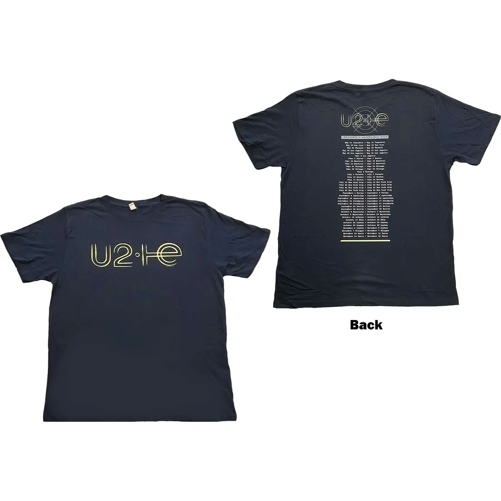 Album artwork for Unisex T-Shirt I+E 2015 Tour Dates Back Print by U2