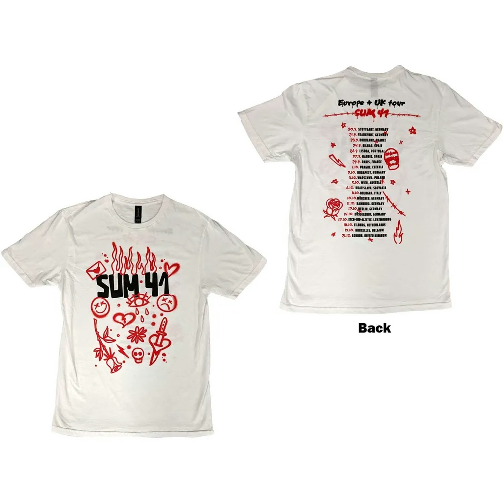 Album artwork for Unisex T-Shirt Sketches European Tour 2022 Back Print by Sum 41