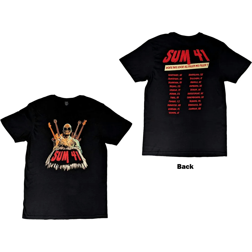 Album artwork for Unisex T-Shirt Does This Look Like All Killer No Filler European Tour 2022 Back Print by Sum 41