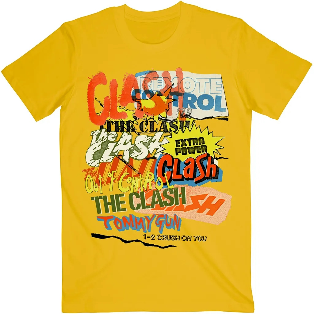 Album artwork for Unisex T-Shirt Singles Collage Text by The Clash
