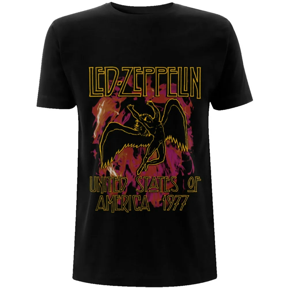 Album artwork for Unisex T-Shirt Black Flames by Led Zeppelin