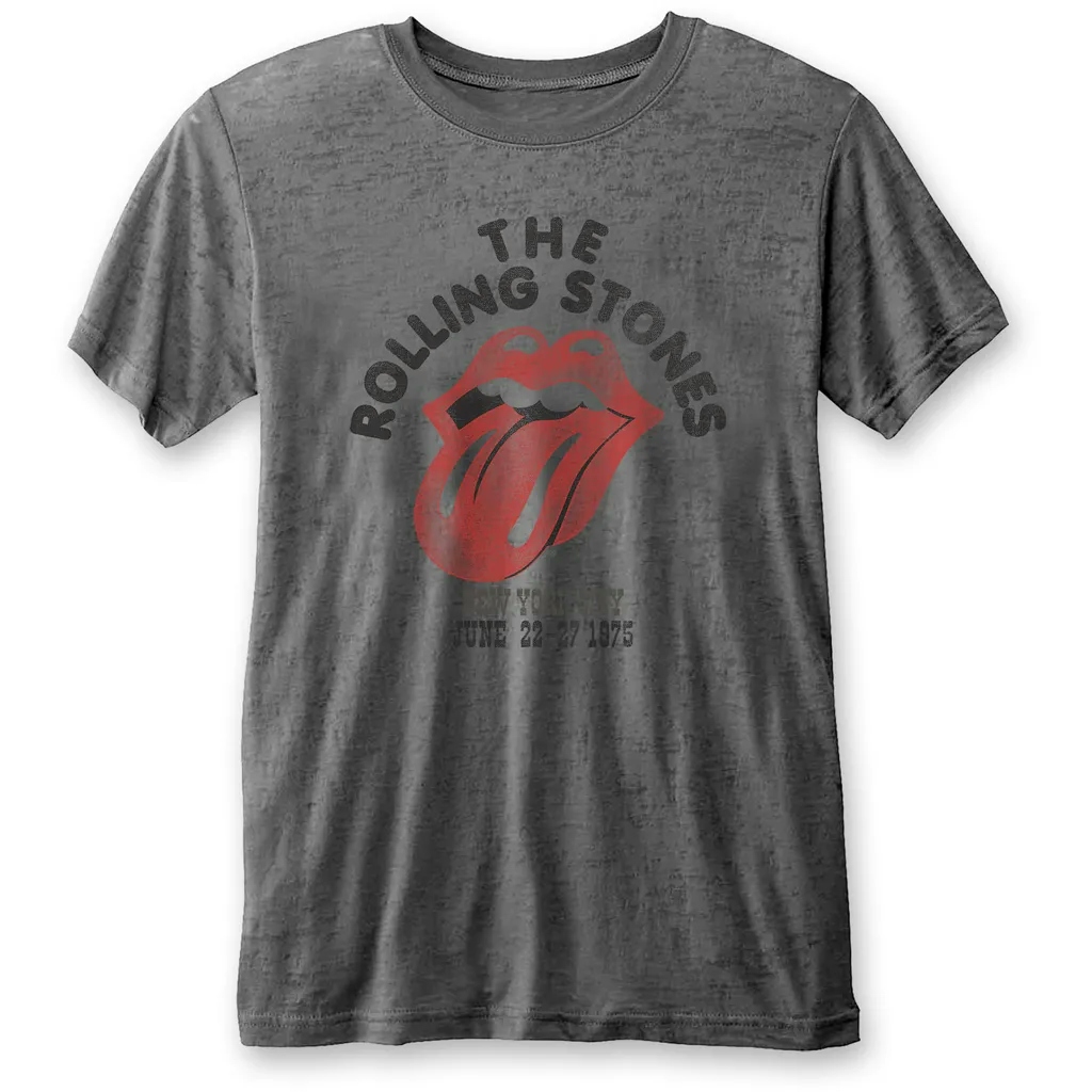 Album artwork for Unisex T-Shirt New York City 75 Burnout by The Rolling Stones
