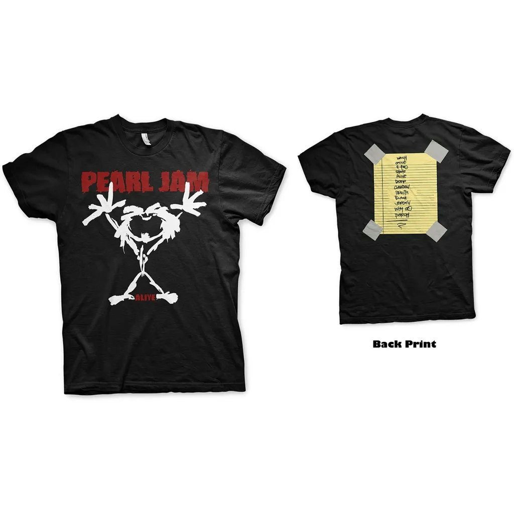 Album artwork for Unisex T-Shirt Stickman Back Print by Pearl Jam