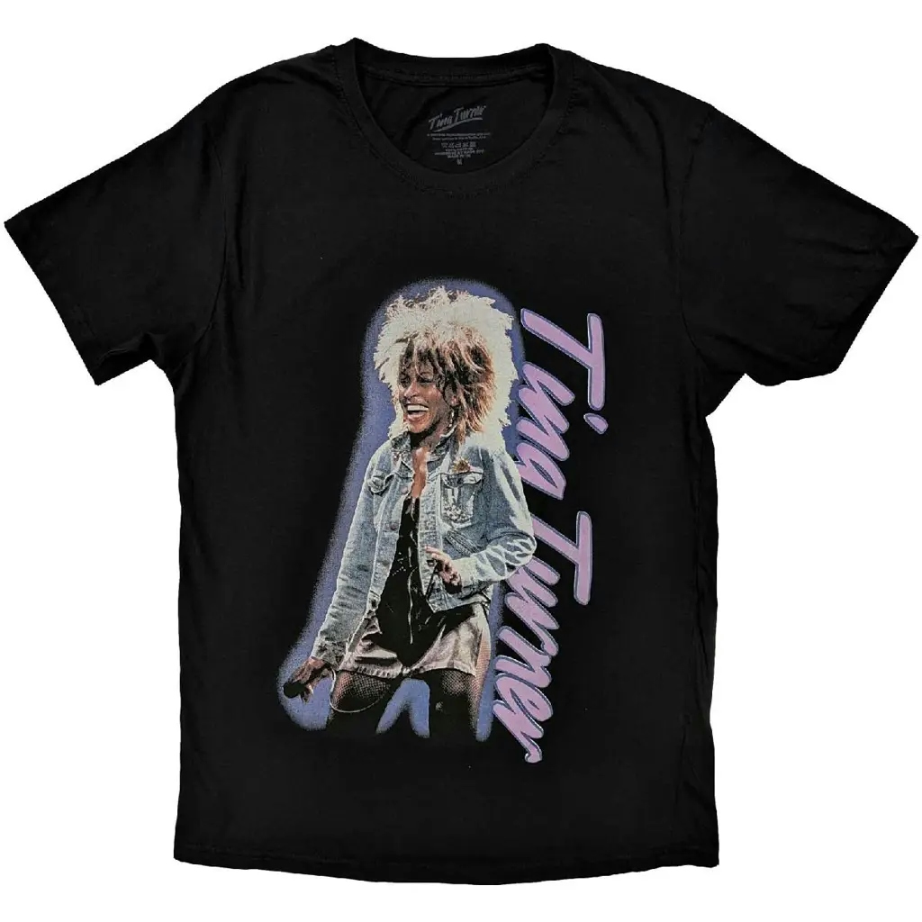 Album artwork for Tina Turner Unisex T-Shirt: Vertical Logo  Vertical Logo Short Sleeves by Tina Turner