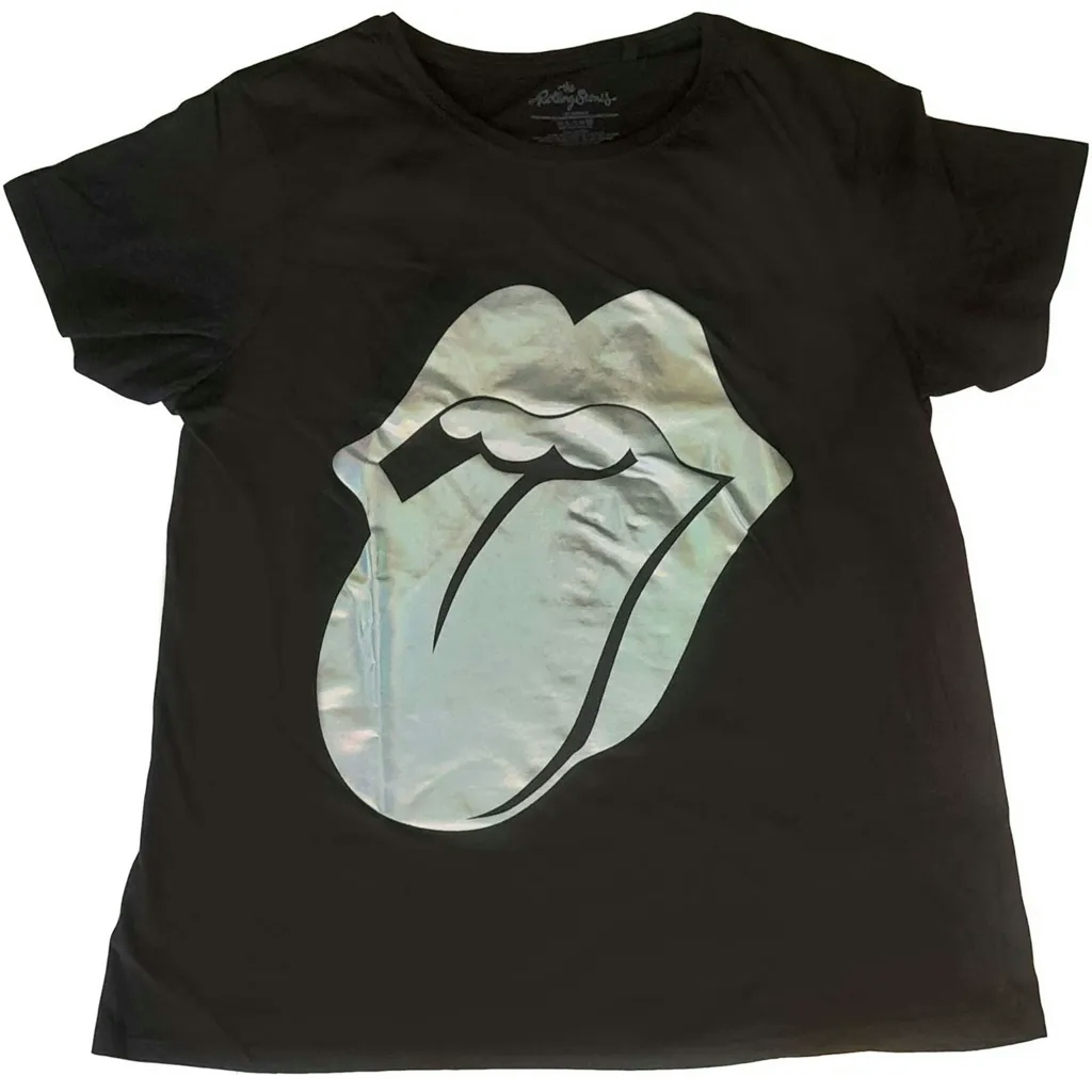 Album artwork for Unisex Embellished T-Shirt Foil Tongue Embellished, Hologram Foil by The Rolling Stones