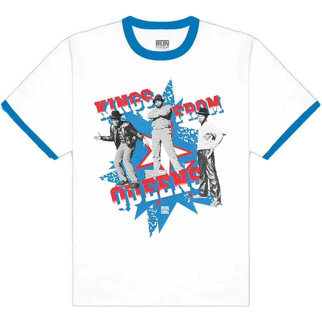 Album artwork for Unisex Ringer T-Shirt Kings From Queens by Run DMC