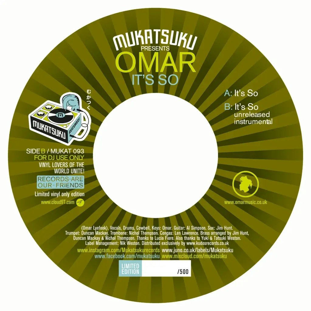 Album artwork for It's So by Omar