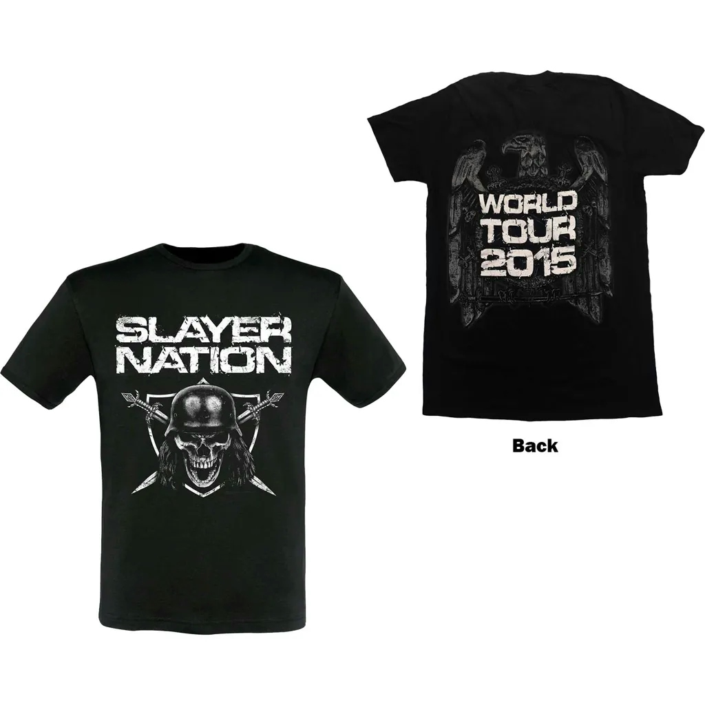 Album artwork for Unisex T-Shirt Slayer Nation 2015 Dates Back Print by Slayer