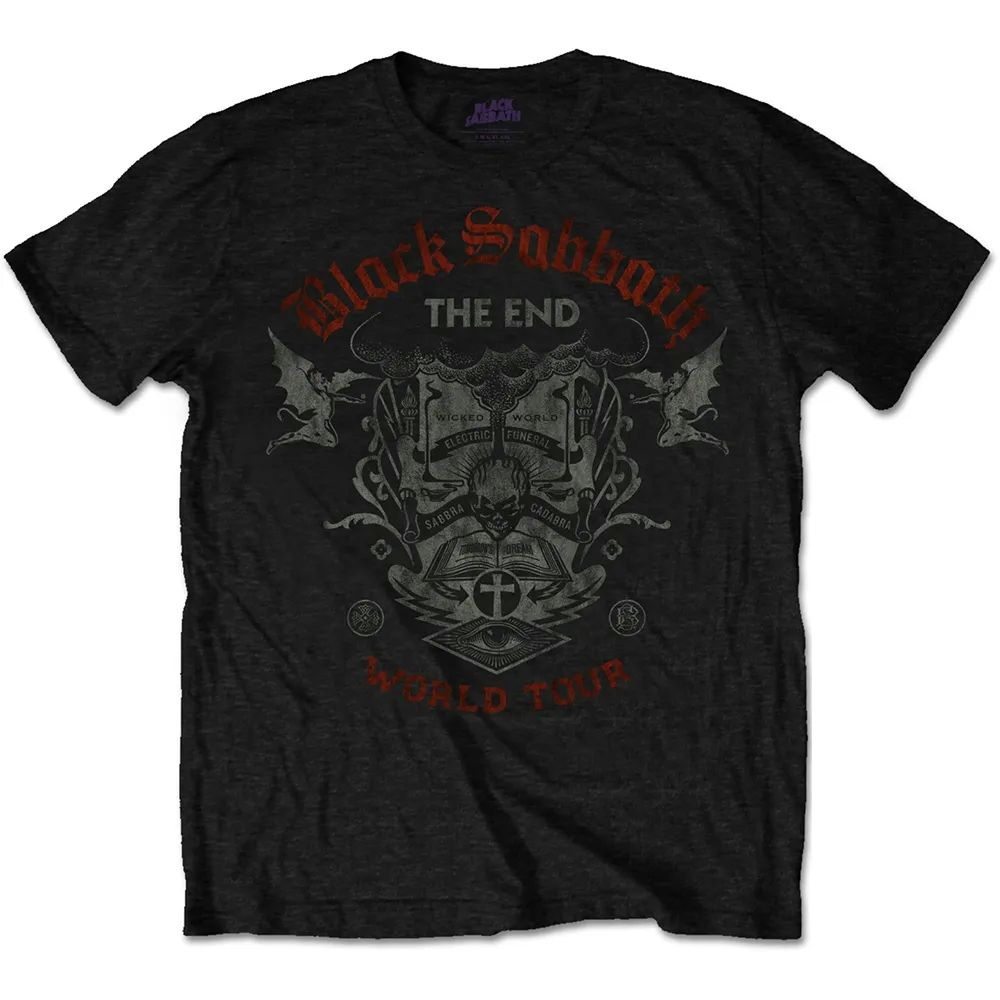 Album artwork for Unisex T-Shirt The End Reading Skull by Black Sabbath