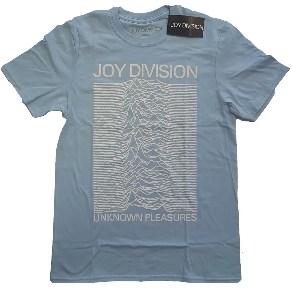 Album artwork for Unisex T-Shirt Unknown Pleasures White On Blue by Joy Division